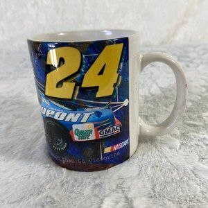 Vintage Jeff Gordon #24 Dupont White Mug